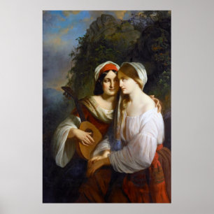 Affiche Les amoureux lesbiennes à la Renaissance italienne