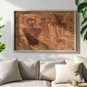 Affiche "Les Anciens", pictogramme de Sego Canyon Utah