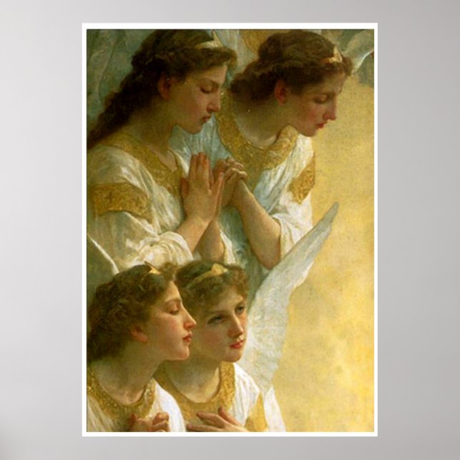 Affiche Les anges de Bouguereau - Imprimer (Devant)