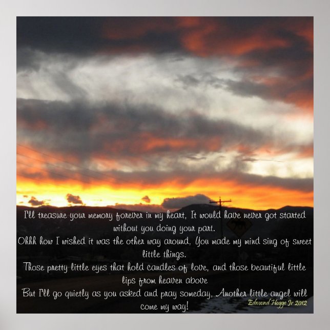 Affiche Les anges et les poèmes au coucher du soleil (Devant)