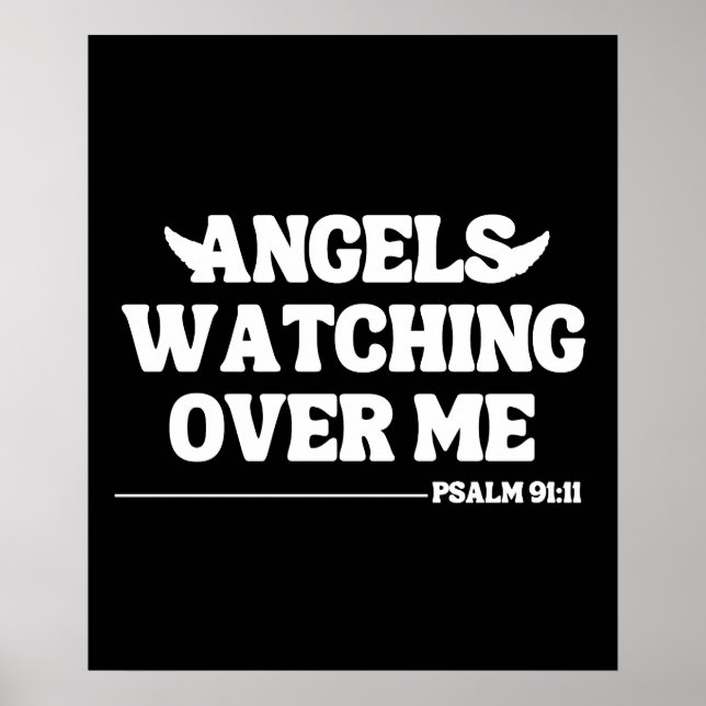 Affiche Les Anges Qui Me Surveillent - Psaume 91:11 (Devant)