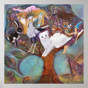 Affiche Les Animaux Collectionneurs dans l'Arbre - Art Fan