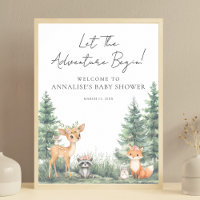Les Animaux de la Forêt de Bois - Baby Shower Aven