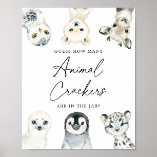Affiche Les animaux de l'Arctique devinent combien de crac