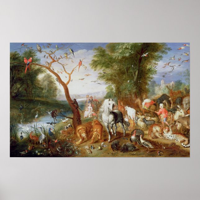 Affiche Les animaux entrant dans l'arche de Noé (Devant)