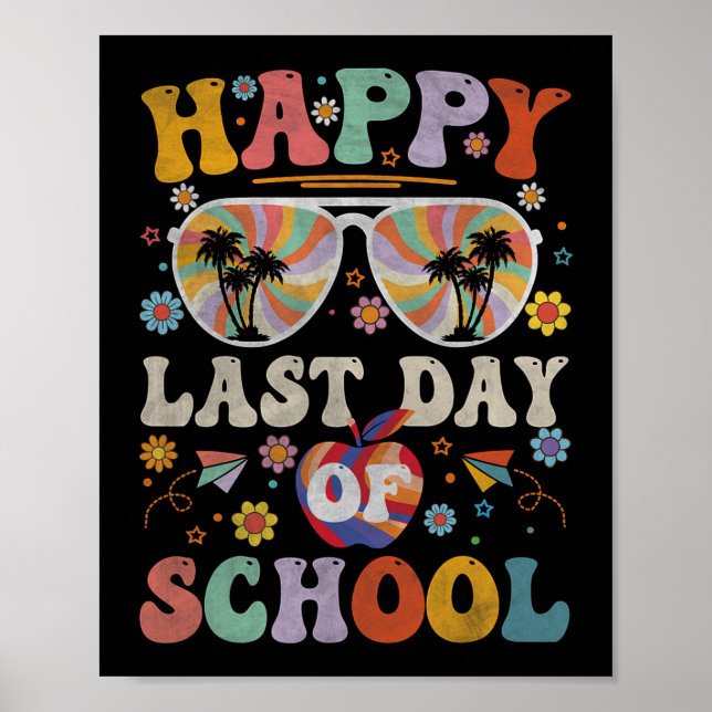 Affiche les années 70 Joyeuse Dernière Journée De L'École  (Devant)