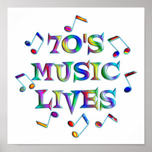 Affiche les années 70 les vies de musique