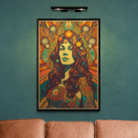 les années 70 Retro Woman Portrait AI Art | Psyché
