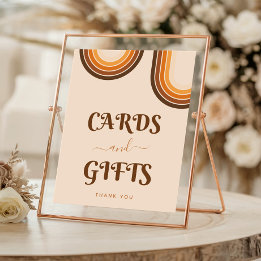 Affiche les années 70 Typographie Retro Rainbows Cartes Cr