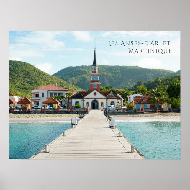 Affiche Les Anses-d'Arlet Martinique Paysage Côtier Scéniq (Devant)