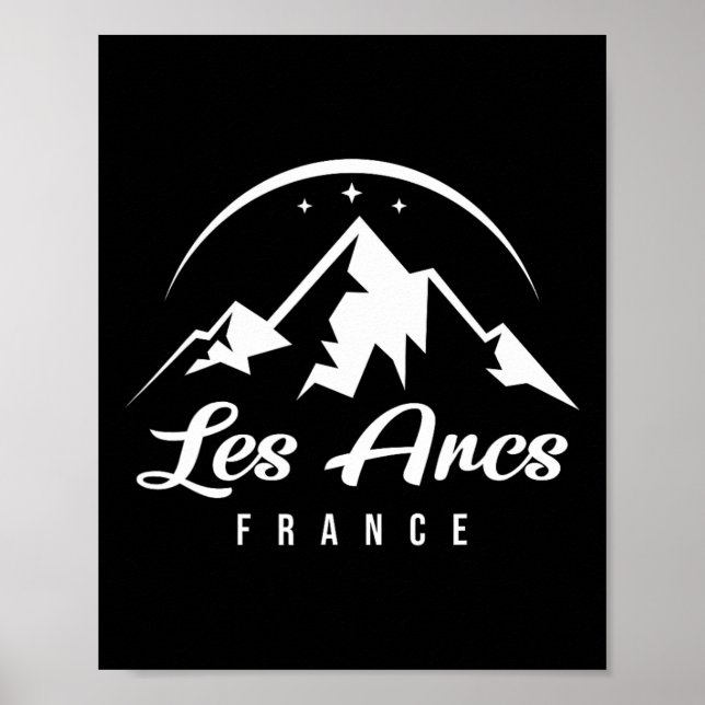 Affiche Les Arcs France Station De Ski Snowboard Sou (Devant)