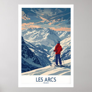 Affiche Les Arcs Ski Print - France 1