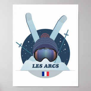 Affiche Les arcs Station de ski