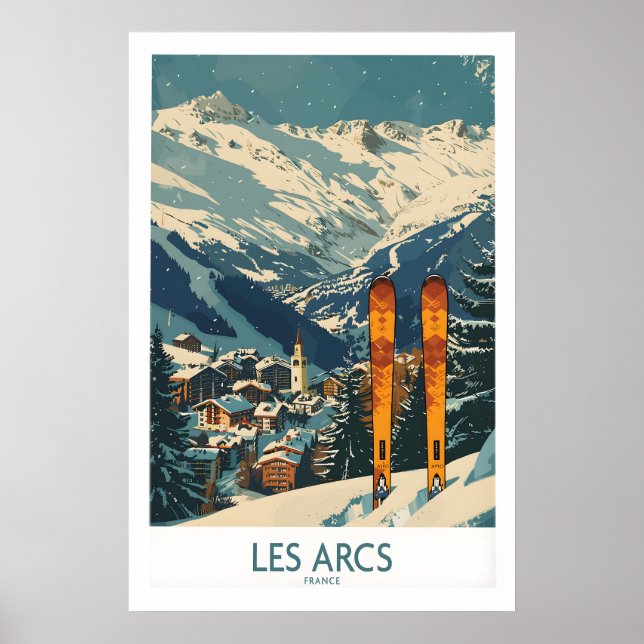 Affiche Les Arcs Wall Art - France 1 (Devant)
