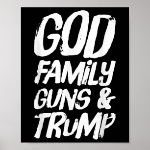 Affiche Les armes de la famille Dieu & ; Trump remporte