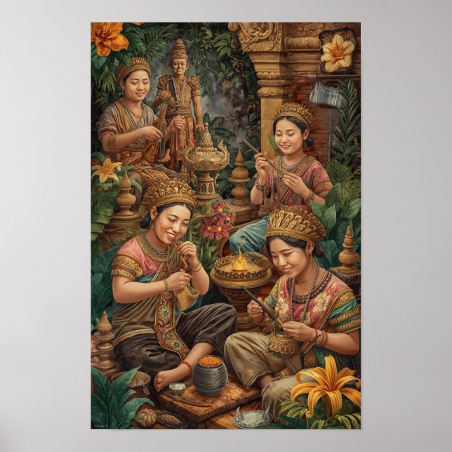 Affiche Les artisans dorés de Bali - Métiers sacrés à Para (Devant)
