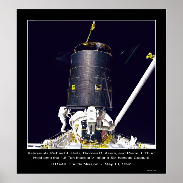 Affiche Les astronautes Hieb, Akers et Thout (Devant)