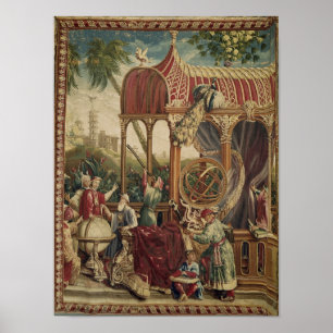 Affiche Les astronomes, atelier de Beauvais, 1711