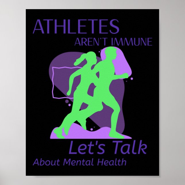 Affiche Les athlètes ne sont pas immune Parlons de santé m (Devant)