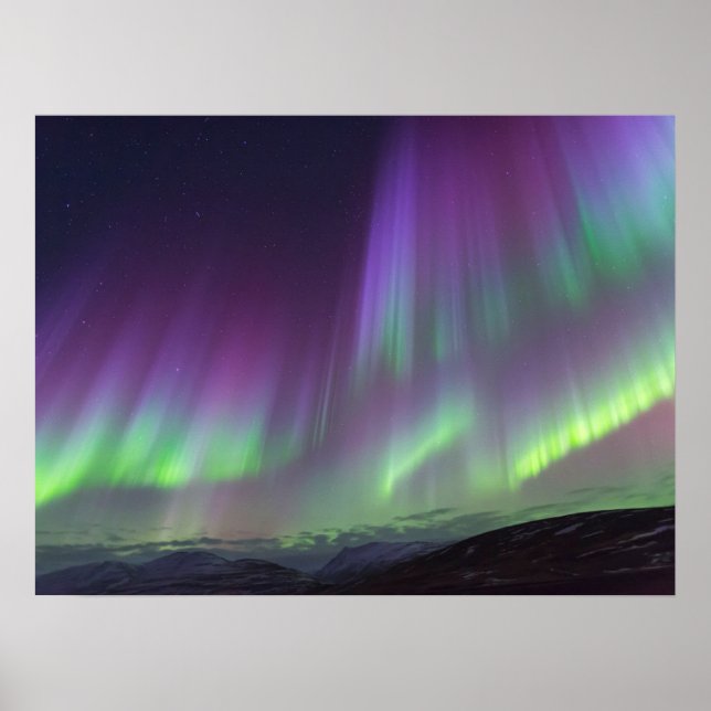 Affiche Les Aurores Boréales | Nord de l'Islande (Devant)