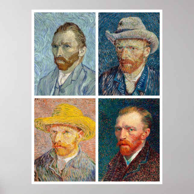 Affiche Les autoportraits de Van Gogh (Devant)