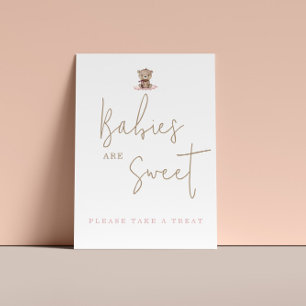 Affiche Les Baby showers minimalistes Teddy Bébés sont dou