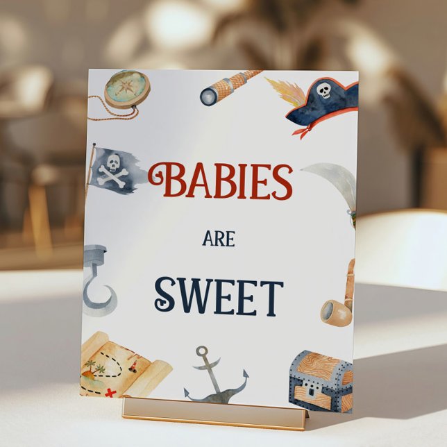 Affiche Les Baby showers Pirates Les Bébés Sont Doux (Créateur téléchargé)