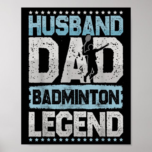 Affiche Les Badminton Legends Retro Shuttle Hommes Badmint (Devant)