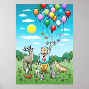 Affiche Les ballons et les anniversaires, le duo parfait !
