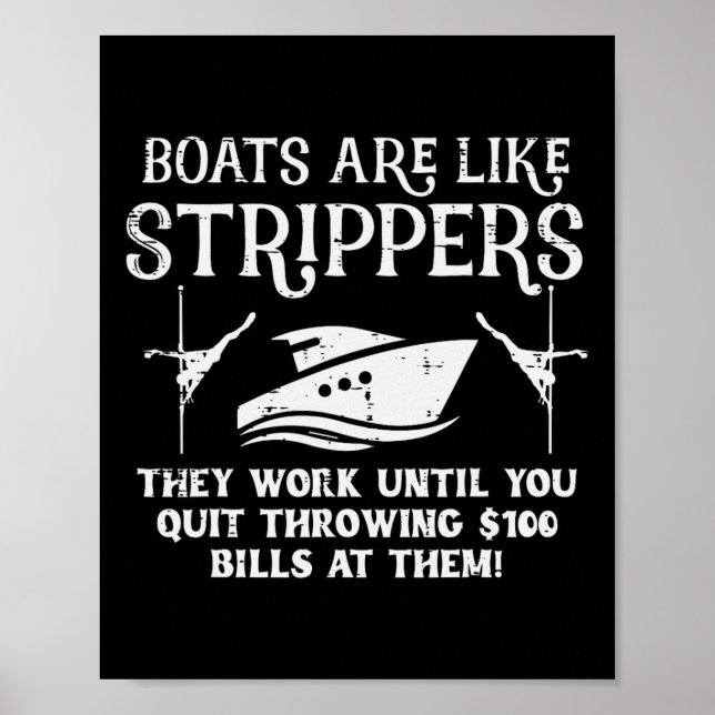 Affiche Les bateaux sont comme le travail jusqu'à ce que l (Devant)