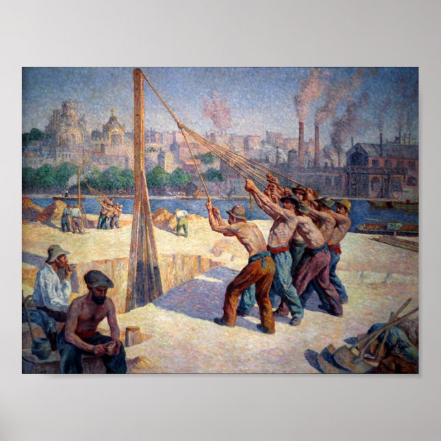 Affiche Les batteurs de pieux (Devant)