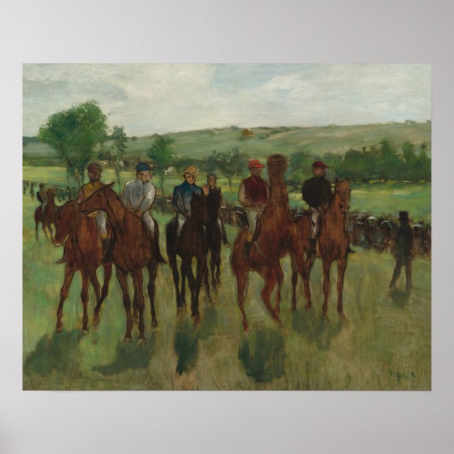 Affiche Les beaux-arts de Riders par Edgar Degas (Devant)