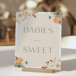 Affiche Les bébés Baby showers citrouilles sont doux