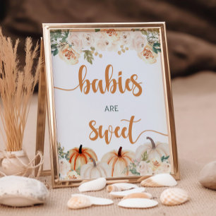 Affiche Les bébés Baby showers citrouilles sont doux