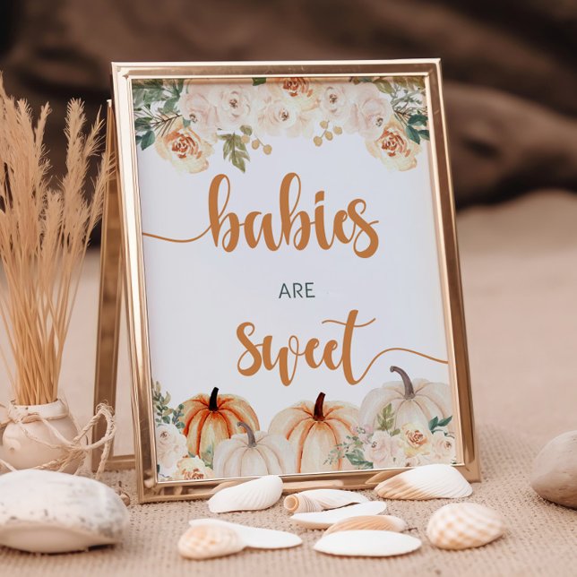 Affiche Les bébés Baby showers citrouilles sont doux (Créateur téléchargé)
