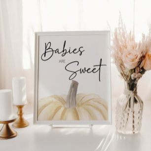 Affiche Les bébés Baby showers citrouilles sont doux