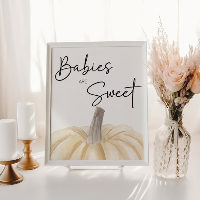 Affiche Les bébés Baby showers citrouilles sont doux (Créateur téléchargé)