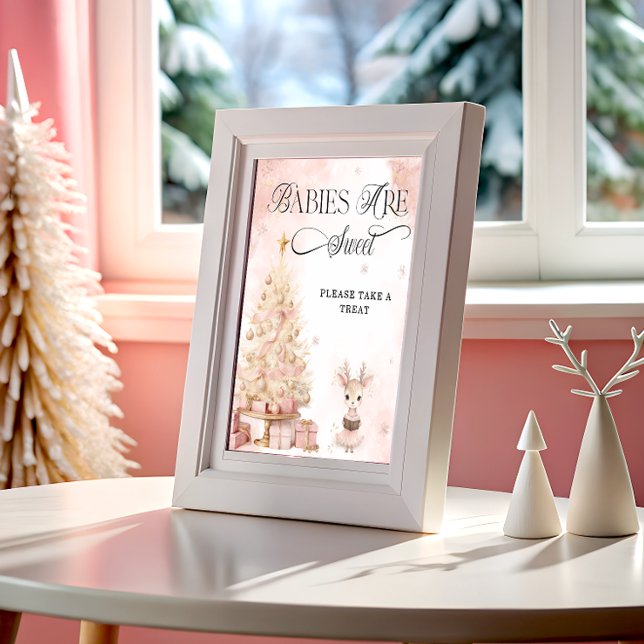 Affiche Les bébés cerfs d'hiver sont douces Prenez un soin (Créateur téléchargé)