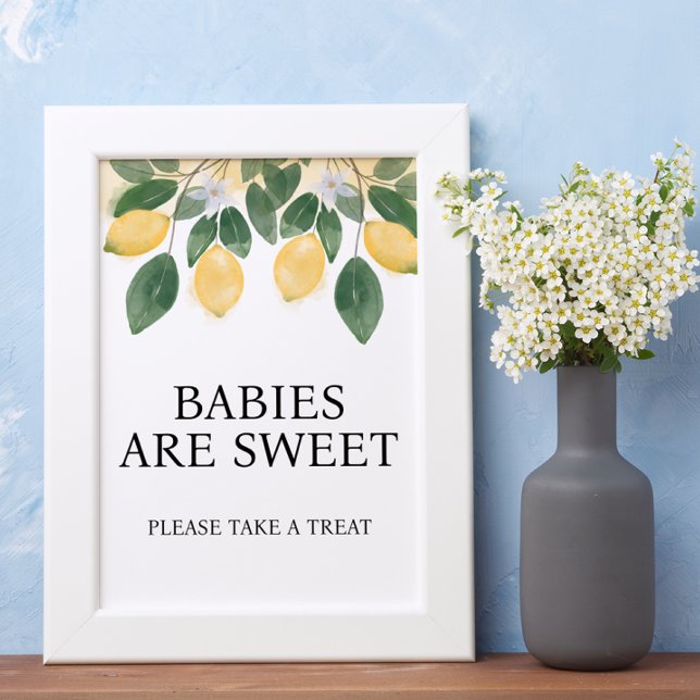 Affiche Les bébés citrons sont des Baby showers doux (Créateur téléchargé)
