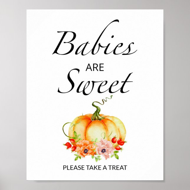 Affiche Les bébés citrouilles sont doux prendre un régal (Devant)