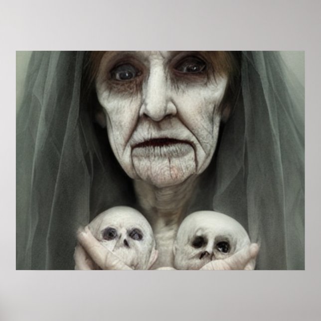 Affiche Les bébés de mamie Carte postale Halloween (Devant)