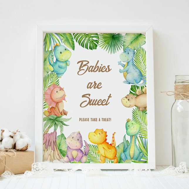 Affiche Les bébés dinosaures sont mignons (Créateur téléchargé)
