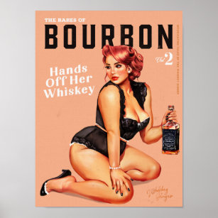 Affiche "Les Bébés Du Bourbon" Curvy Vintage Pinup Art