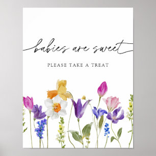 Affiche Les bébés fleurs sauvages sont sucrés S'il vous pl