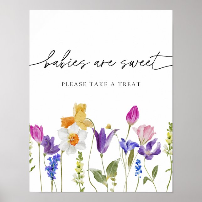 Affiche Les bébés fleurs sauvages sont sucrés S'il vous pl (Devant)