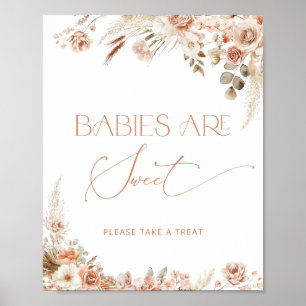 Affiche Les bébés floraux Boho Chic sont doux