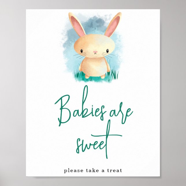 Affiche Les bébés lapins mignons sont doux (Devant)