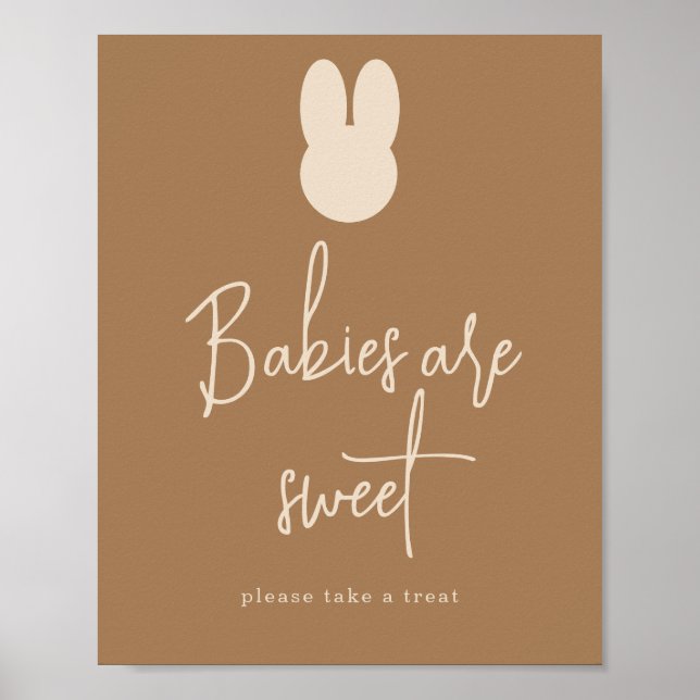 Affiche Les bébés lapins simples sont mignons (Devant)