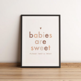 Affiche Les bébés neutres de genre modernes sont des table