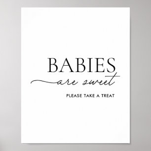 Affiche Les bébés noirs et blancs minimalistes sont doux